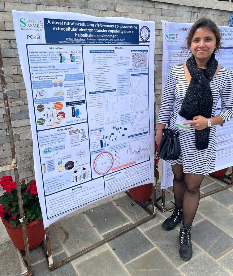 Punyasloke Bhadury (@bhadpunyasloke) on Twitter photo Congratulations <a href="/Srishti_EEMB/">Srishti Chaudhary</a> from <a href="/sunil_micro/">sunil patil</a> lab for winning the best poster award in <a href="/sasme2023nepal/">sasme2023</a> <a href="/ISME_microbes/">ISME - International Society for Microbial Ecology</a> <a href="/sarn/">stephane adamiak</a> Congratulations <a href="/Srishti_EEMB/">Srishti Chaudhary</a> from <a href="/sunil_micro/">sunil patil</a> lab for winning the best poster award in <a href="/sasme2023nepal/">sasme2023</a> <a href="/ISME_microbes/">ISME - International Society for Microbial Ecology</a> <a href="/sarn/">stephane adamiak</a>