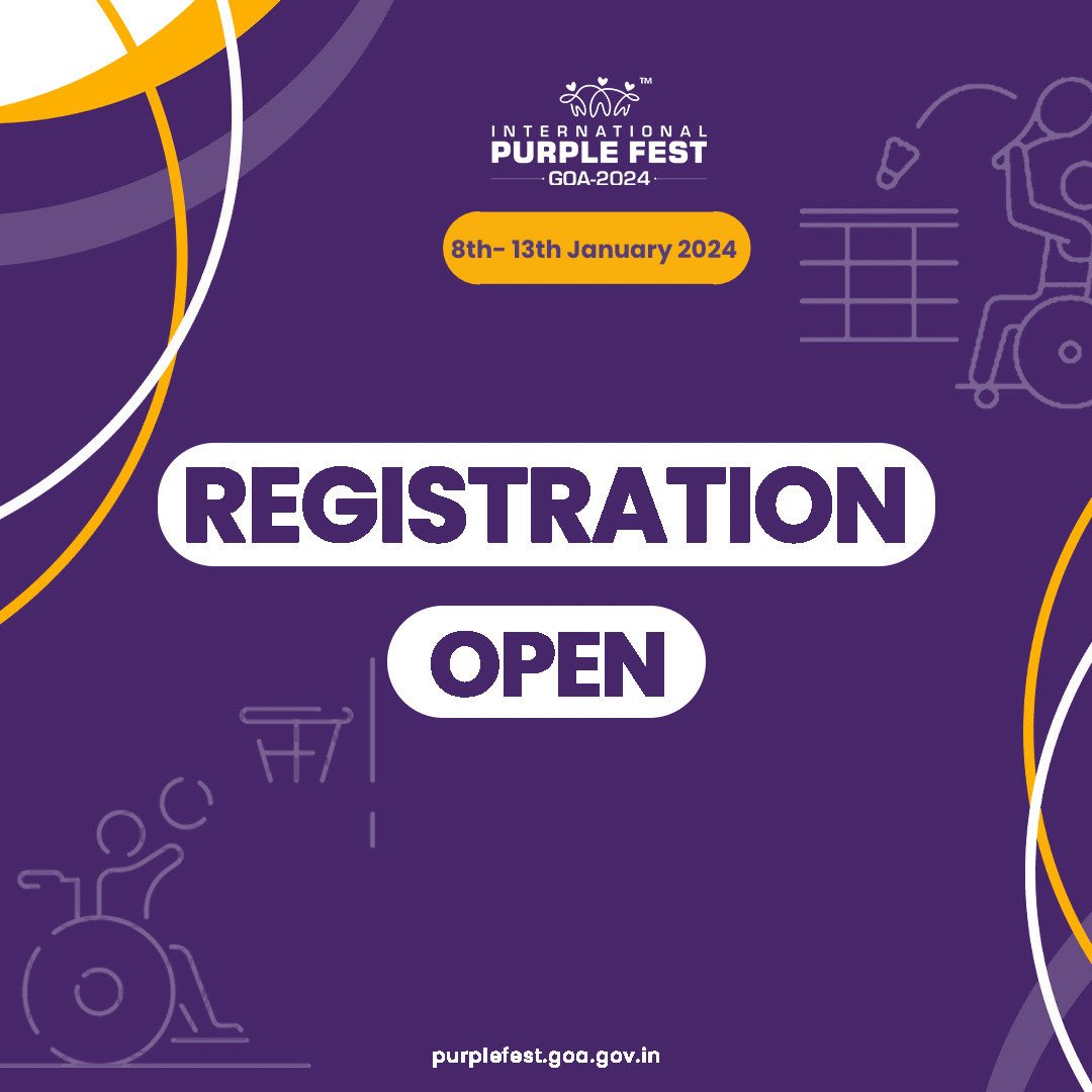 purplefestgoa's tweet photo. Register now for International Purple Fest Goa 2024! Find the link below and in our bio too.
Get ready to celebrate diversity! 💜
#PurpleFest2024 #PurpleFestGoa #PurpleFest #Disability #DisabilityAwareness #Accessibility #Love #DisabilityRights #DisabilityInclusion #Event https://t.co/xT5eeqh8vU