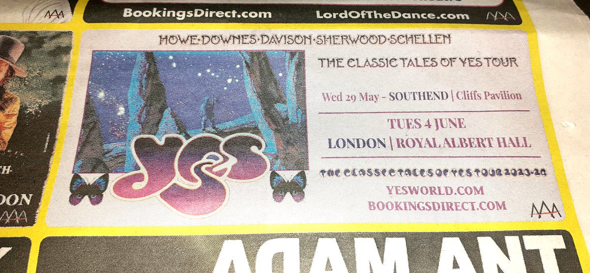 Yes in today's London Metro newspaper. May and June 2024. @yesofficial @YesMusicPodcast @FYesterdays