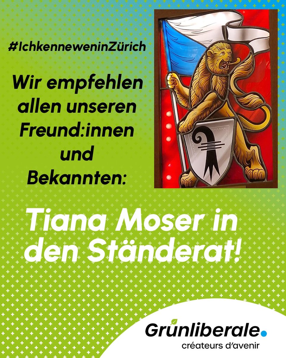 #IchkenneweninZürich und wenn Ihr schon umsverworgen da wohnen wollt, dann trefft wenigstens bei den Ständeratswahlen die richtige Entscheidung: <a href="/tiana_moser/">Tiana Moser</a>