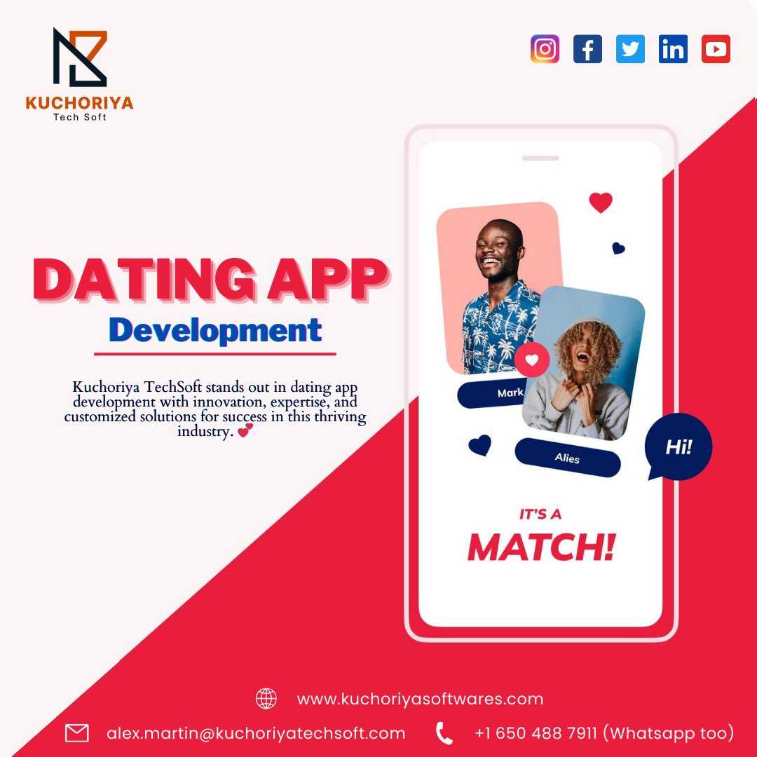 KuchoriyaSoft's tweet image. Dating App Development
Explore our blog: lnkd.in/d8Kf3Kzm

Visit - kuchoriyatechsoft.com
Call - +1 650 488 7911 (WhatsApp too)

#DatingAppDevelopment #CustomDatingAppDevelopment #iOSDatingAppDevelopment #TinderLikeAppDevelopment #NicheDatingAppDevelopers