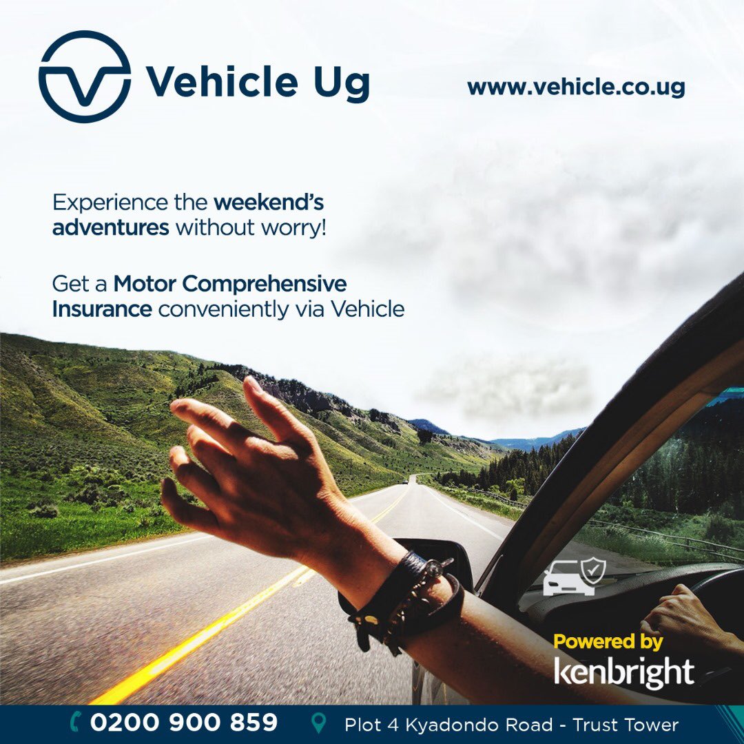 Vehicle_UG's tweet image. Motor Comprehensive Insurance is your sure ticket to worry-free weekend adventures. 

It covers you against theft, accidental damage to your vehicle and its accessories &amp;amp; liabilities to third parties.
 
Visit vehicle.co.ug for yours.

#VehicleUG #TGIF #AdventureCalls