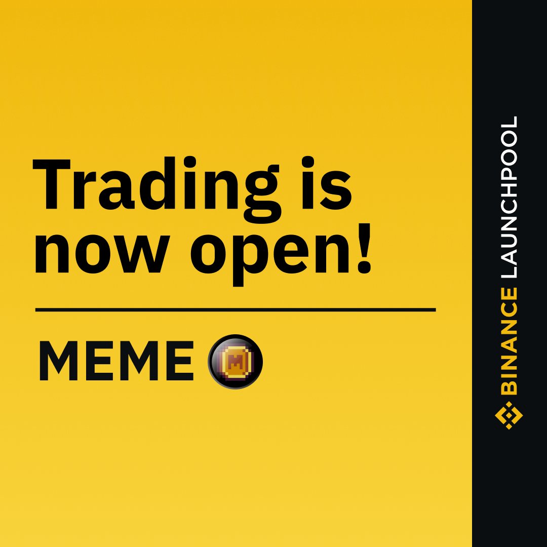 #Binance lists <a href="/memecoin/">Memecoin</a> $MEME!

Trading is now live ➡️ binance.com/en/trade/MEME_…