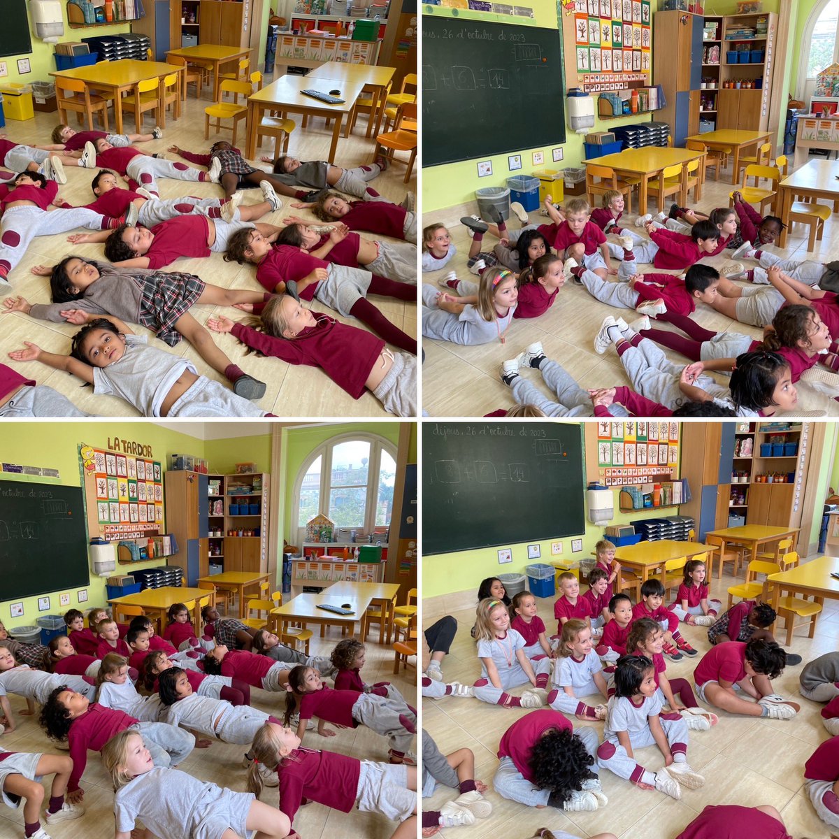 colegiosilbcn's tweet photo. Els nens i nenes de I5 vam fer una classe de ioga. Ens va agradar tant i ens va deixar tant tranquil•lets que estem desitjant repetir-ho!!! 🧘🏼‍♂️

#colegiosil #infantilsil #educacióinfantil #educacioninfantil https://t.co/CB4NU6YfhN