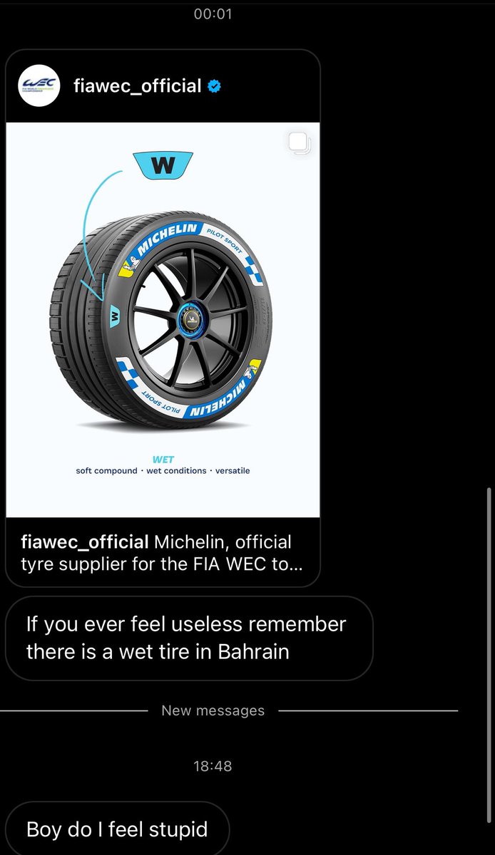 Spotted in the WEC message requests 🤣 #8HBahrain