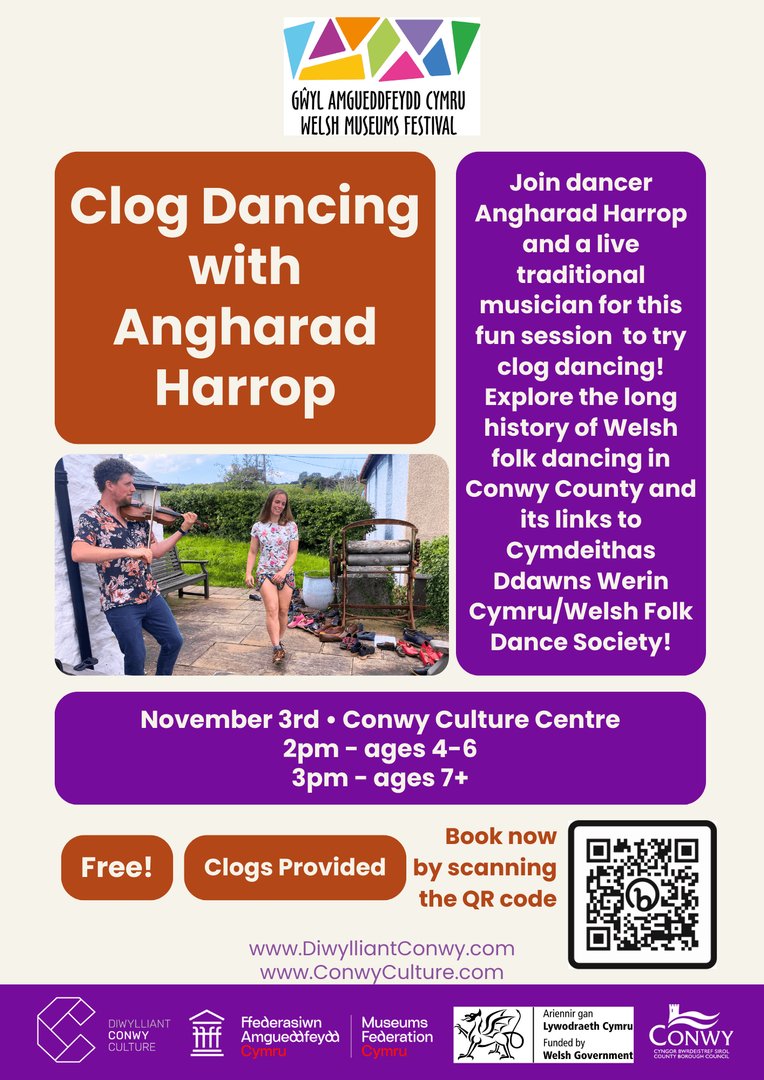 ConwyVNWCoast's tweet photo. ๐ป If you're at a loose end today why not head down to the @DiwylliantConwy and try your hands (we mean feet๐ฃ) at some traditional #ClogDancing in celebration of the @WelshMuseums #GwylAmgueddfeyddCymru #WelshMuseumsFestival #Conwy
Book Now โก๏ธ https://t.co/dK2uR5akT0 https://t.co/ZnkxehNNJb