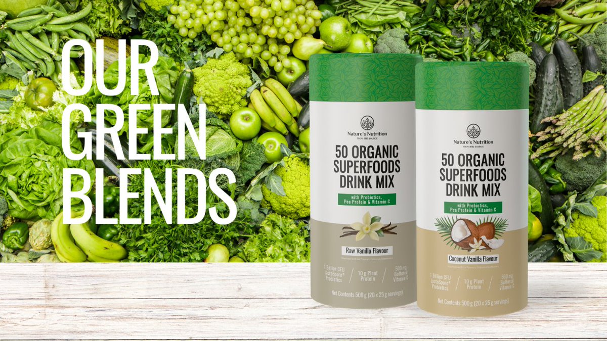 You don’t “just” get 50 different types of fruits, veggies and mushrooms in our superfoods blends…

You get an 𝗮𝗱𝗱𝗶𝘁𝗶𝗼𝗻𝗮𝗹 𝗯𝗼𝗼𝘀𝘁 of nutrients too.🌿 

Our green blends provide bonus concentrations of wheatgrass and spirulina 🌾 >> bit.ly/3s7RLZE