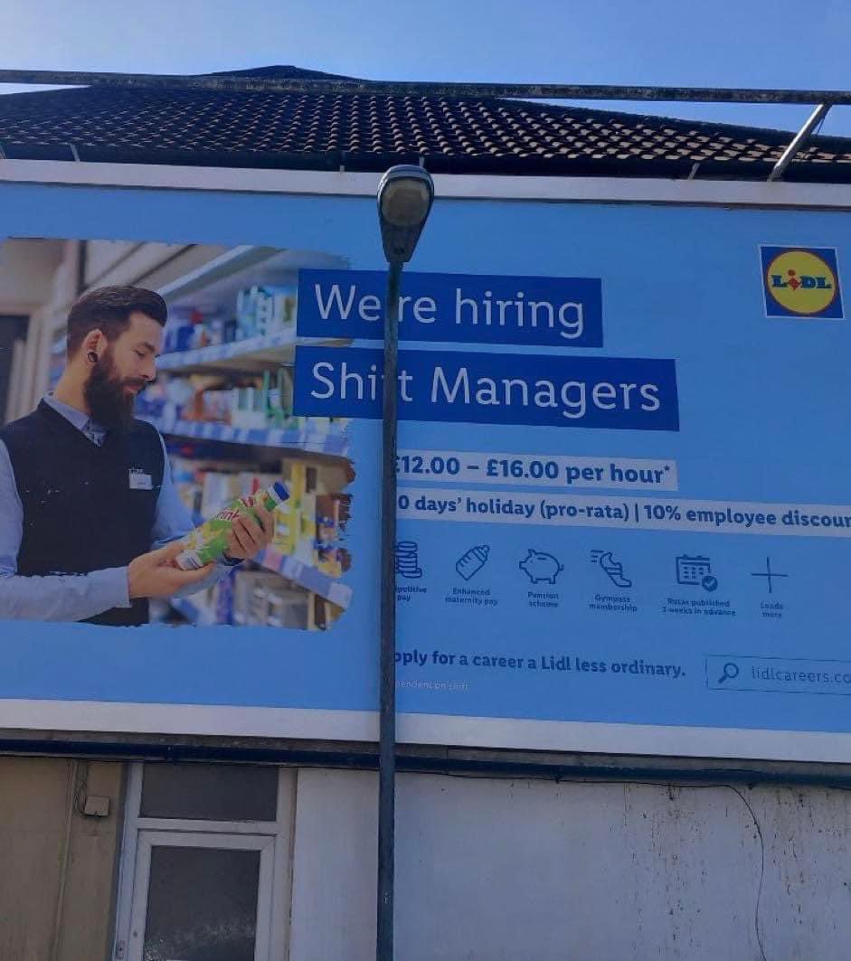 Jobs at Lidl if anyone interested 🤣