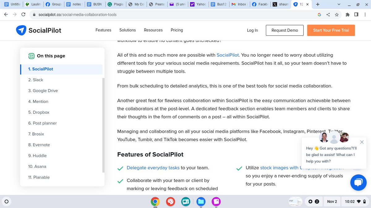 shaunte7677's tweet photo. #BUSN158 Title: The 12 Social media collaboration tools for you team in 2023". https://t.co/o530UtSPk3 
This is an amazing tool to obtain online for all your social media needs as well as navigating through the different applications online to assist with social media collab. https://t.co/rBJArGCnR2