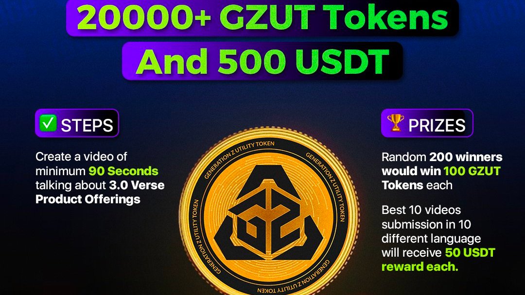 New airdrop: 3Verse - YouTube Video (GZUT) Total Reward: 20,000 GZUT & 500 USDT Rate: ⭐️⭐️⭐️⭐️ Winners: Best 210 Videos Distribution: within 7 days after airdrop ends Airdrop Link: gleam.io/9top0/30-verse… #Airdrop #Airdrops #Airdropinspector #3Verse #GZUT #YouTubeVideoContest
