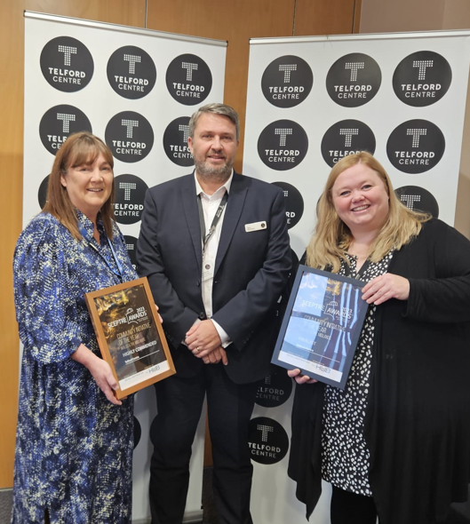 We are ecstatic to announce that Telford Centre has won a Highly Commended award at the Sceptre Awards in partnership with @Telford_CVS for the fantastic Warm Hub project. Over 72 people benefited by reducing living costs from Nov 2022-May 2023. Congratulations team!