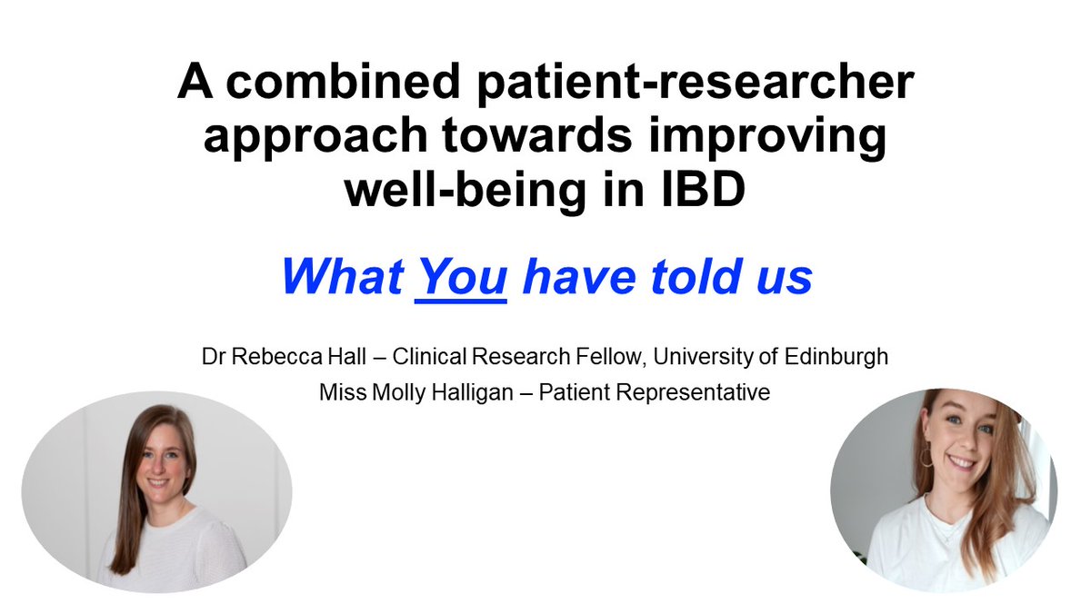IBD friends, remember taking part in our wellbeing survey? We've compiled &gt;2500 responses + your specific comments (~400). In CCUK PPI day, <a href="/reb_hal/">Rebecca Hall</a> and <a href="/halligan_molly/">Molly Halligan (she/her)</a> - doctor and patient will share what you told us! Pls register 👇 #IBD #Wellbeing 
crohnsandcolitis.org.uk/get-involved/w…