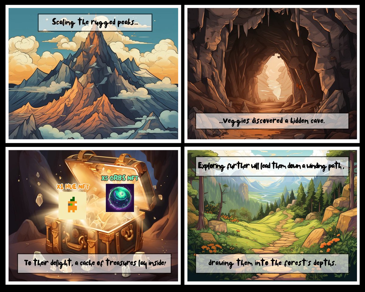 📅 DAY 2: EXPLORING THE RUGGED PEAKS ⛰️

🎉 Surprise! The mountains actually hold a great treasure! 🎁 

To be won: x1 HUE NFT👾+ x5 ORBS NFT🌀

TO PARTICIPATE : 
👉Follow <a href="/zkVeggies/">zkVeggies🥦</a> &amp; <a href="/hue_nfts/">Hue</a> 
👉 RT + LIKE
👉 COMMENT WITH YOUR ZKSYNC WALLET  

END IN 24H ⏲️ GOOD LUCK ! 🪂