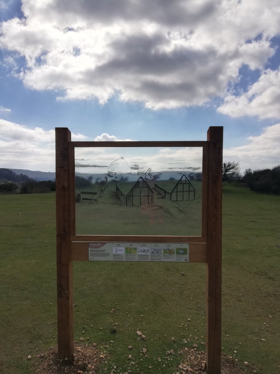 The archaelogical and historic  #landscape can be revealed in many ways - here's a window on the past at Crickley Hill, Glos. where I spent happy summers digging. Zoom in to see the detail of what was there before. #Museum30