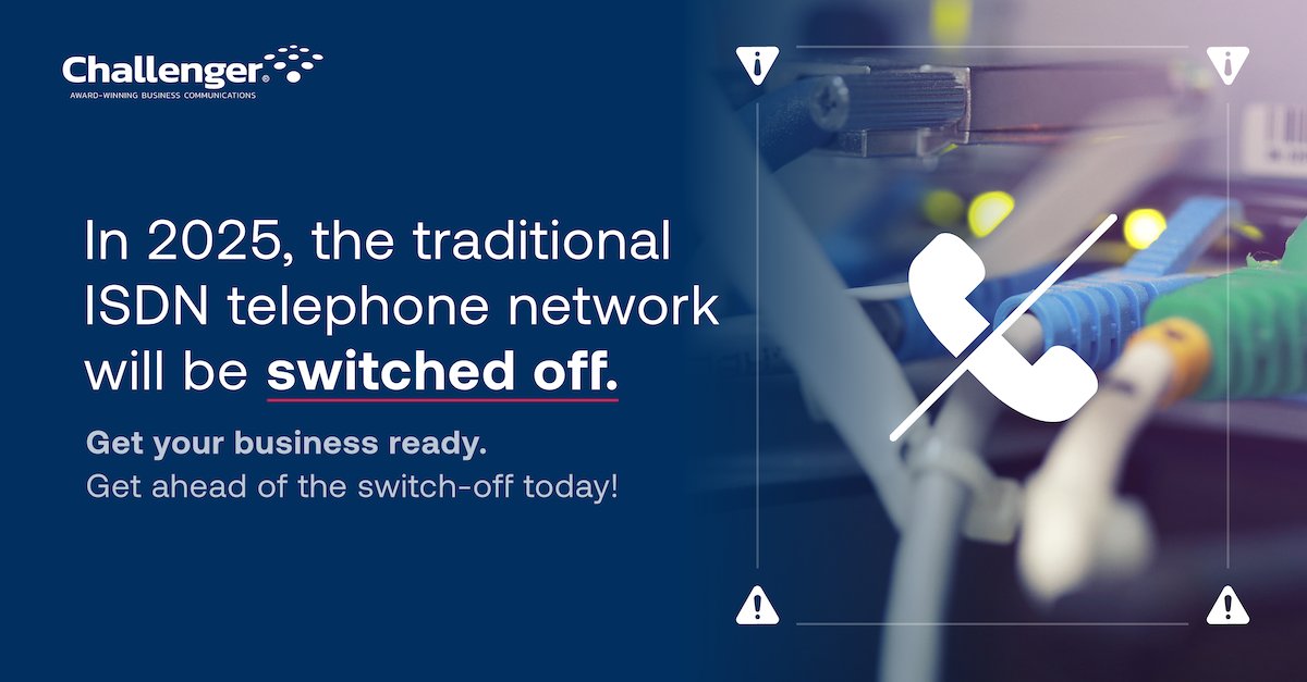 Is your business ready for the big switch-off? 📞

In 2025, BT is due to switch off ISDN and PSTN services. But what’s happening and how will the switch-off impact your business?

challenger-mobile.co.uk/isdn-switch-of… 

#VoIP #ISDN #PSTN #Communications #Landlines