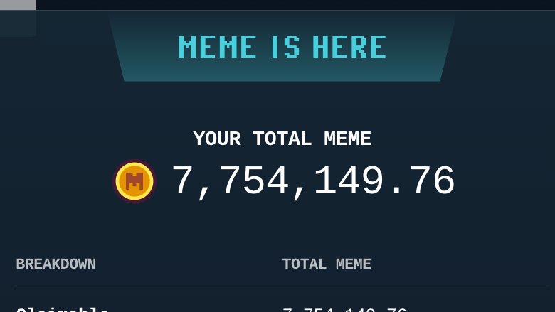 evantan's tweet photo. thank you for the end of year gift @memecoin @Memeland https://t.co/x2LwlJslYQ