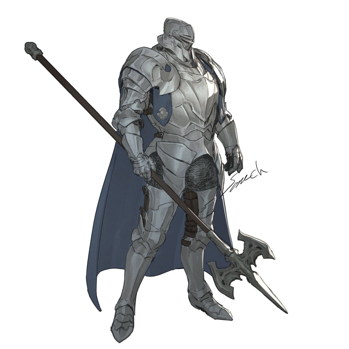 armor weapon solo polearm full armor helmet gauntlets  illustration images