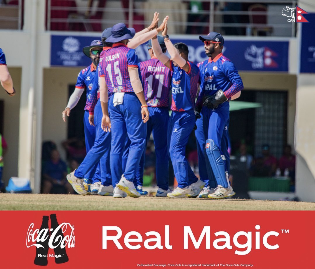 Historic Win: Nepal wins the match by 8 wickets with UAE and qualifies for ICC Men's T20 World cup. ❤️🇳🇵

Pic. Sajan Lamichhane/CAN