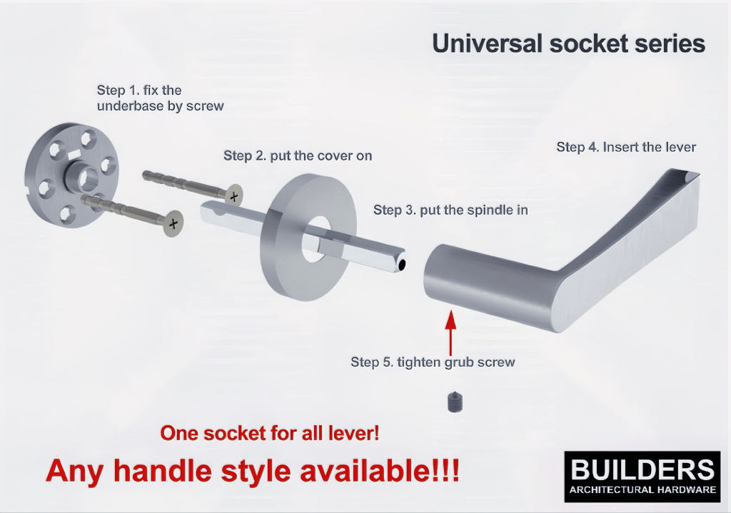 jyA_123's tweet image. Universal Socket:
-One underbase match all levers
-Good for DIY
-One side prefixed! Fast install!
More details: sales5@builders-hardware.com.cn
#universalsocket #stainlesssteel #architecturaldesign #hardware #builders
