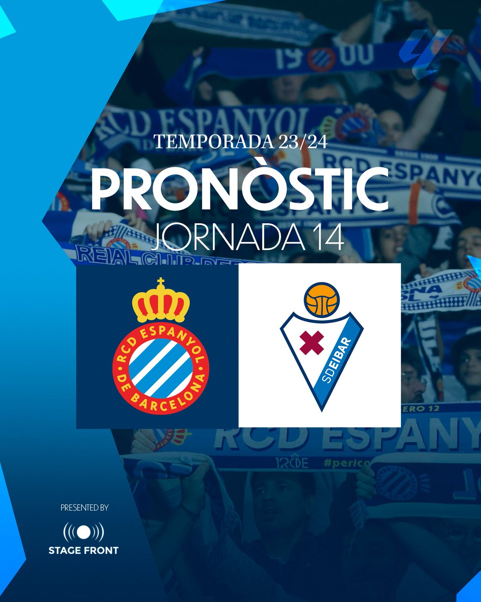 😱 PRONÒSTIC #RCDE | Sortegem una 𝗱𝗲𝘀𝘀𝘂𝗮𝗱𝗼𝗿𝗮 𝗱'𝗲𝗻𝘁𝗿𝗲𝗻𝗮𝗺𝗲𝗻𝘁 𝗱𝗲 𝗷𝘂𝗴𝗮𝗱𝗼𝗿:

1⃣ Fes RT
2⃣ Segueix a @rcdespanyol, @stagefrontstad i @StageFrontVIP
3⃣Pronostica el resultat de l'#EspanyolEibar
El premi se sortejarà entre tots els encertants!🤞