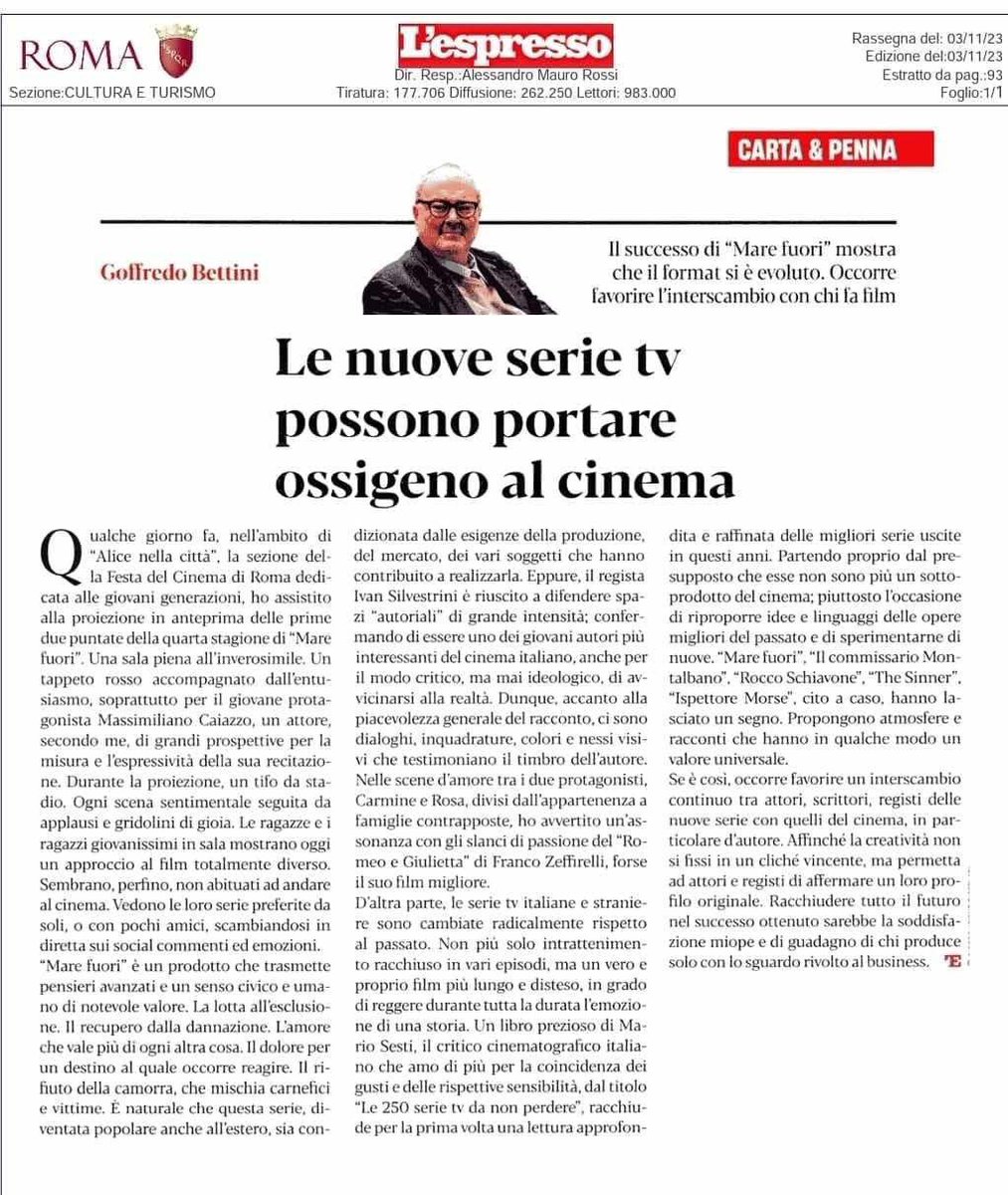 Cari amici,

Vi segnalo il mio intervento sull'Espresso di oggi