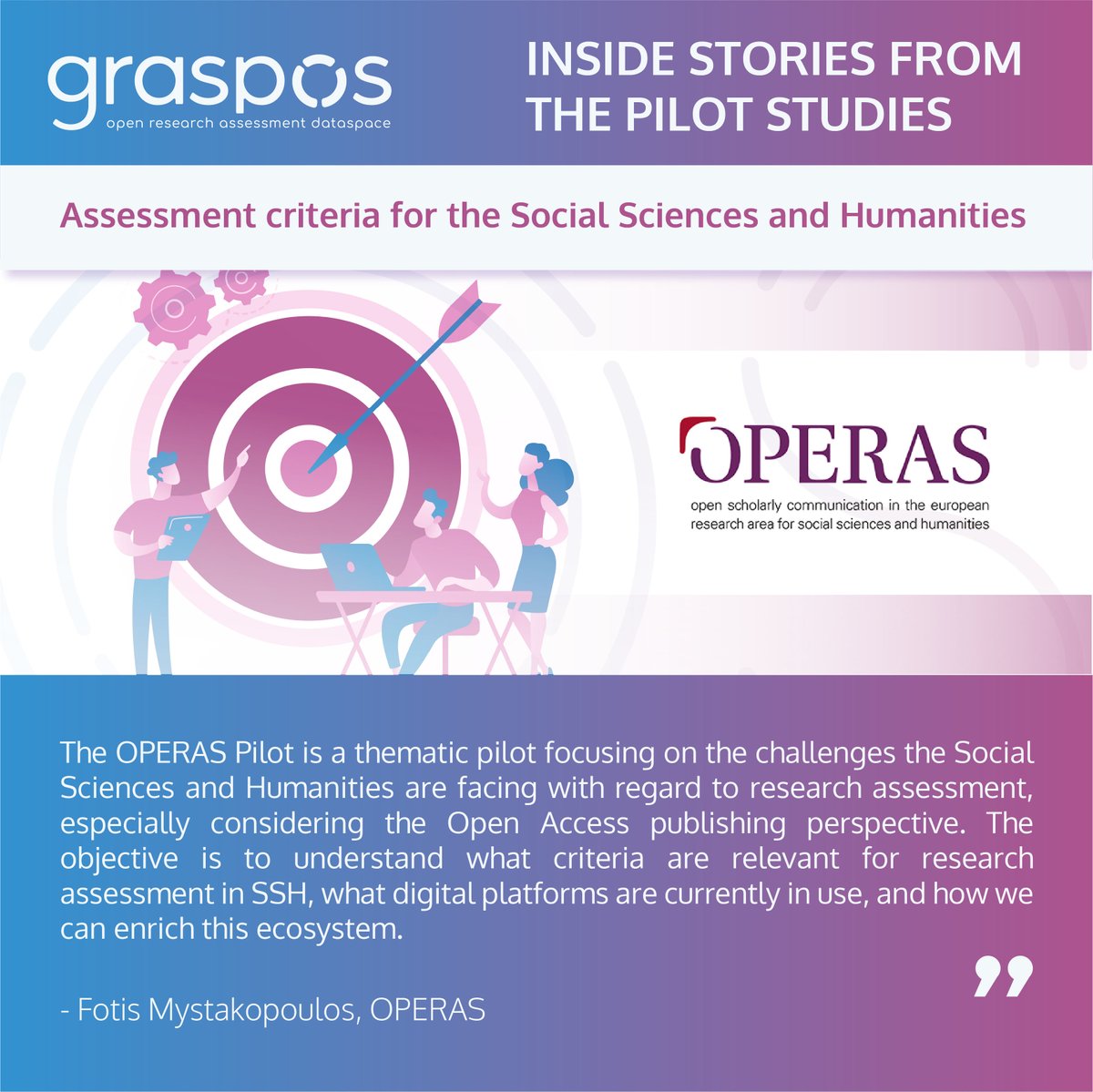 GraspOS_project's tweet image. 🔎Inside stories from the #GraspOS pilot studies: Fotis Mystakopoulos @eLibraryDude answered our questions on the @OPERASEU pilot on Assessment criteria for #SSH. 

➡️Learn about how the pilot aims to bring #ResearchAssessment and #OpenScience together: graspos.eu/inside-stories…