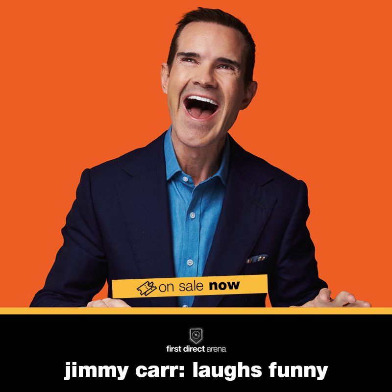 fdarena's tweet photo. π 90 minutes of solid jokes with no interval are coming our way as @jimmycarr comes to #Leeds @fdarena with his new tour #LaughsFunny!
ποΈ Tickets available now!
βΉοΈ https://t.co/f6rRDn7bZQ https://t.co/R9yeQ3KNwf