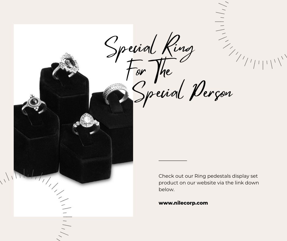 Nilecorp's tweet image. Elevate your ring collection with our 4-piece pedestal display set! Covered in soft velvet or leatherette and equipped with metal ring clips, it's perfect for showcasing your beautiful rings. 💍
#RingDisplay #RingCollection #JewelryOrganization #RingStorage #ElegantDesign