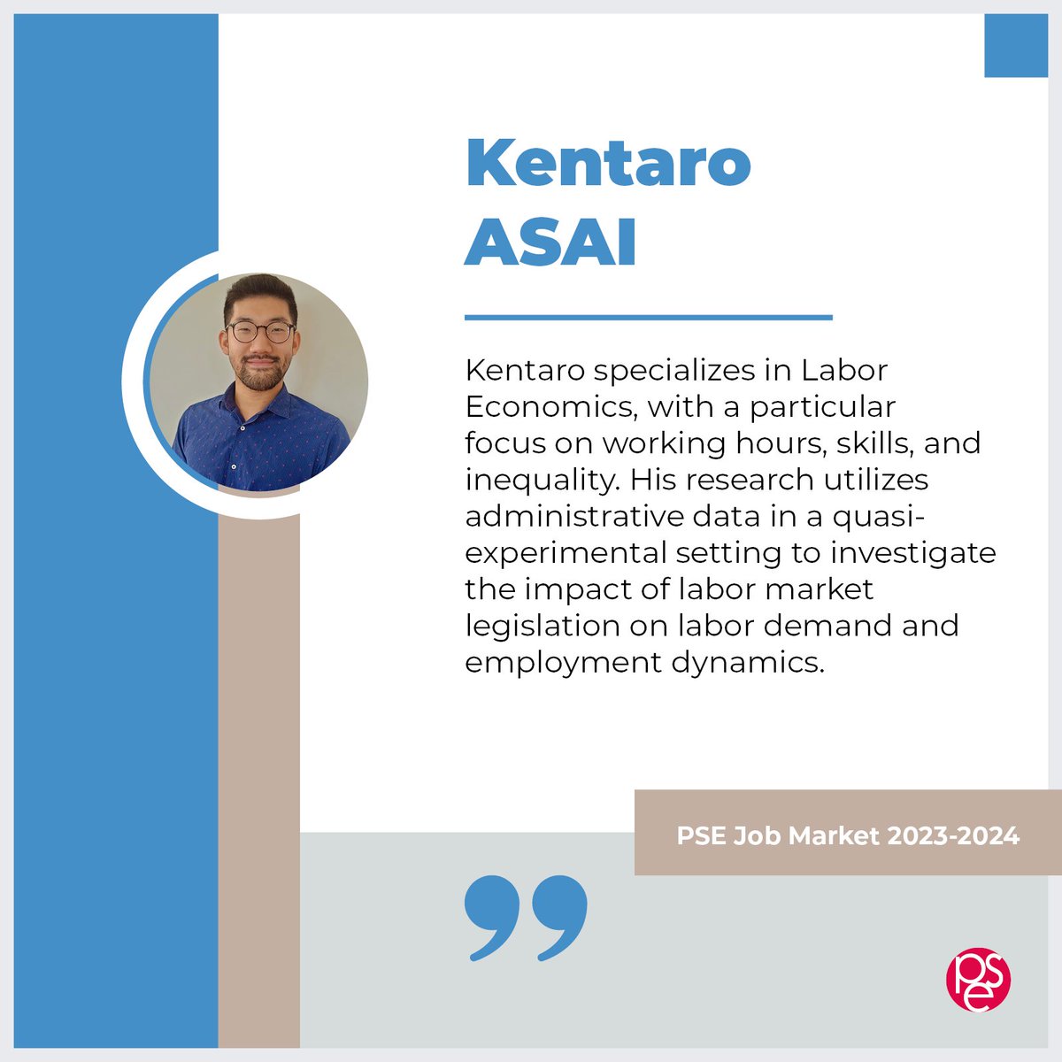 💼 #JOBMARKET (1/15) 🔎 Meet Kentaro Asai (@PSEinfo @EHESS_fr), a candidate presented by the Paris School of Economics on the international Job Market @ASSAMeeting @EEANews #EconTwitter. Read his JM paper, download his CV and visit his personal website: parisschoolofeconomics.eu/en/asai-kentar…