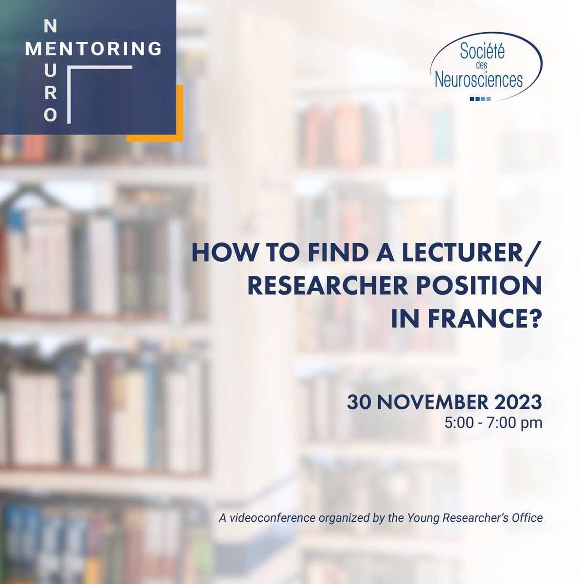 SocNeuro_Tweets's tweet photo. 📢 Our Young Researcher's Office is organizing a new NeuroMentoring session entitled "How to find a lecturer/researcher position in France?"

🗓️ 30 november 2023
⏰ 5:00-7:00pm
📍On Zoom (Link sent to the Society's members prior session)

Stay tuned, more info coming soon 👀 https://t.co/8EeGyPtmbk