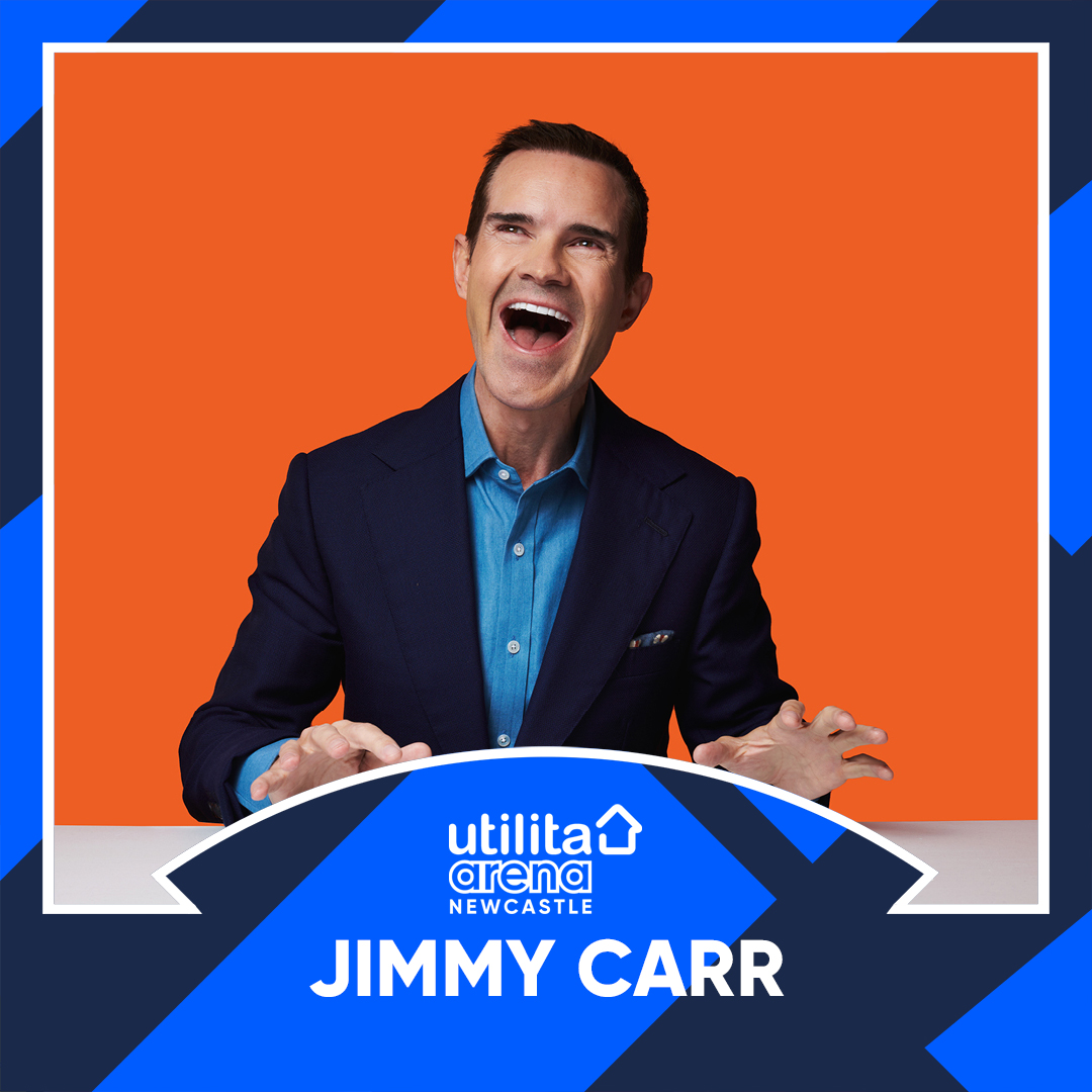 ArenaNewcastle's tweet photo. π Stand-up superstar @jimmycarr brings #LaughsFunny to Utilita @ArenaNewcastle!
ποΈ Tickets available now!
βΉοΈ https://t.co/yYT5bxCWK4 https://t.co/NH1e3W1lhh