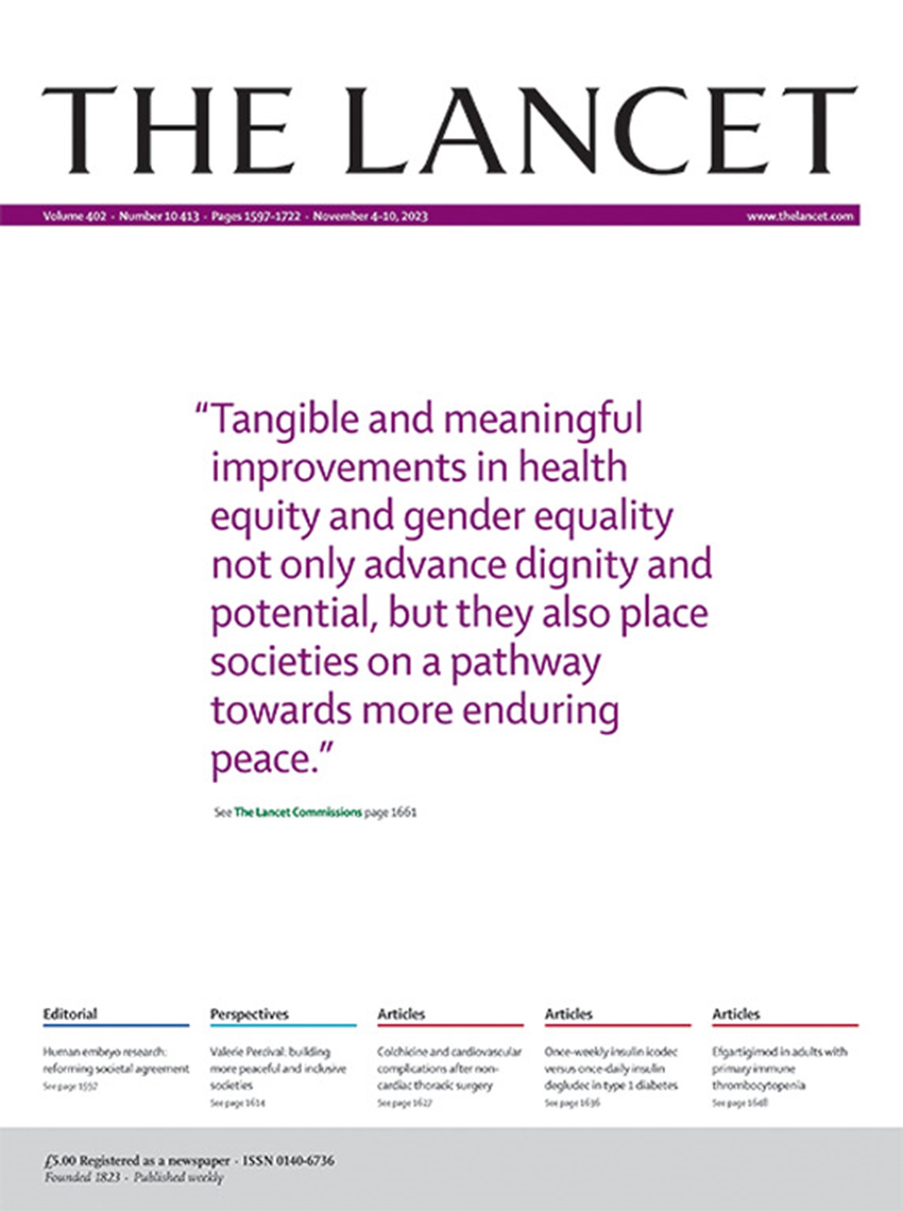 The Lancet Commission on peaceful societies through health equity and  gender equality - The Lancet