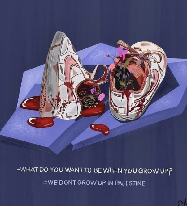 حذاء هذا الطفل الشهيد اشرف وانصع واعلى من رقاب زعماء #الاستعمار_العنصريين وحكام العار المتخاذلين لفقدو انسانيتن بدعم الابادة الجماعية ورؤية جثث الاف #اطفال_غزة ممزقة
#بايدن_ماكرون وغيرن انحياز ودفاع  اعمى عن كيان مغتصب يعتدي على شعب فلسطين اهل الارض
انتم مجرمون منحطون حثالة البشر