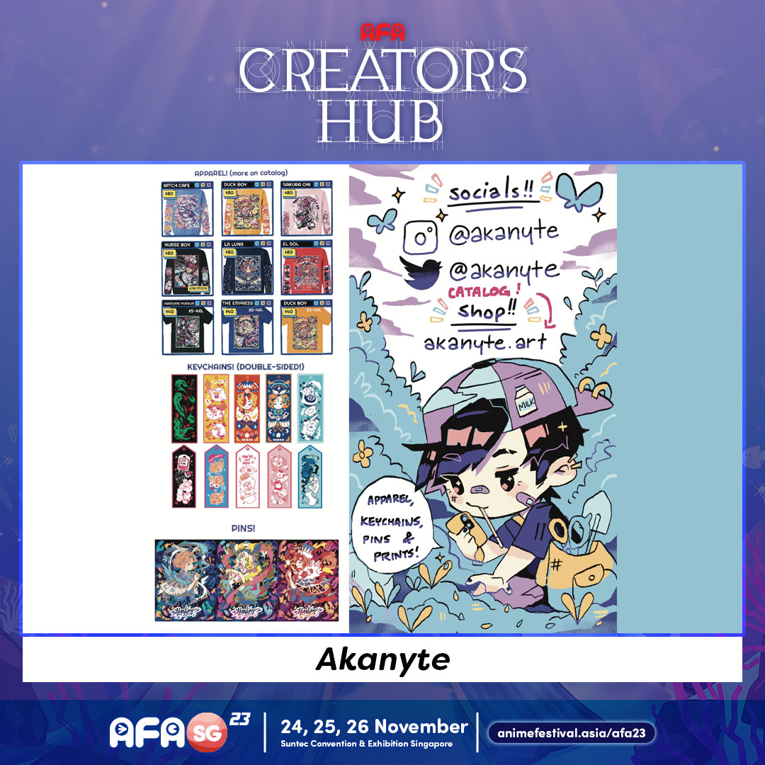 animefestasia's tweet photo. #AFASG23 Show your support for our amazing Creators! Over 120 of the best from all over the world!

Check out the highly-anticipated Creators Hub at Anime Festival Asia Singapore 2023!

🎟 Don't miss out! Get tickets now! https://t.co/NgBBsASkrG https://t.co/NuO2wCFySp