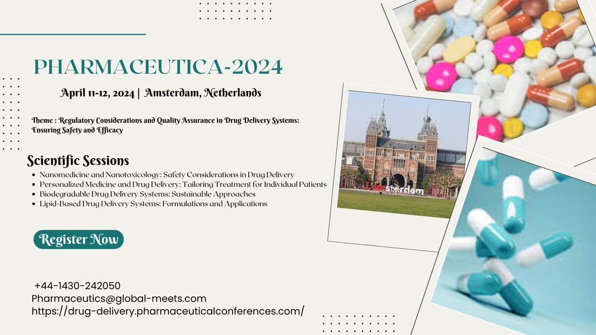 RChambelli's tweet photo. Share this post and tag a colleague or friend who should attend the 3rd International Conference on #Pharmaceutics &amp; Novel Drug Delivery Systems. Let's make this event a gathering of the brightest minds in the field! #PharmaCommunity #Drugdelievery https://t.co/D1D2yB51Js