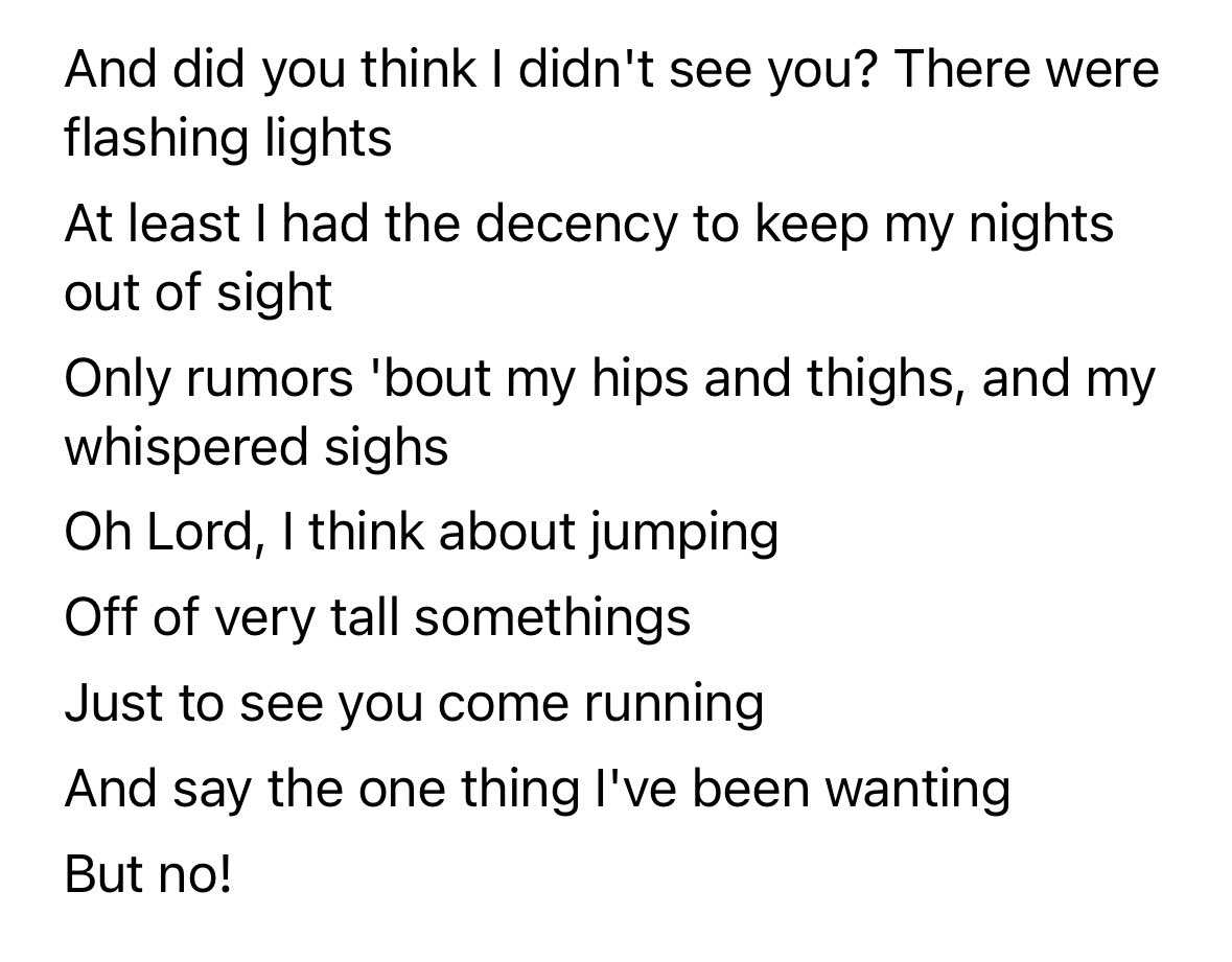 this… screams impulsive dramatic closeted despair