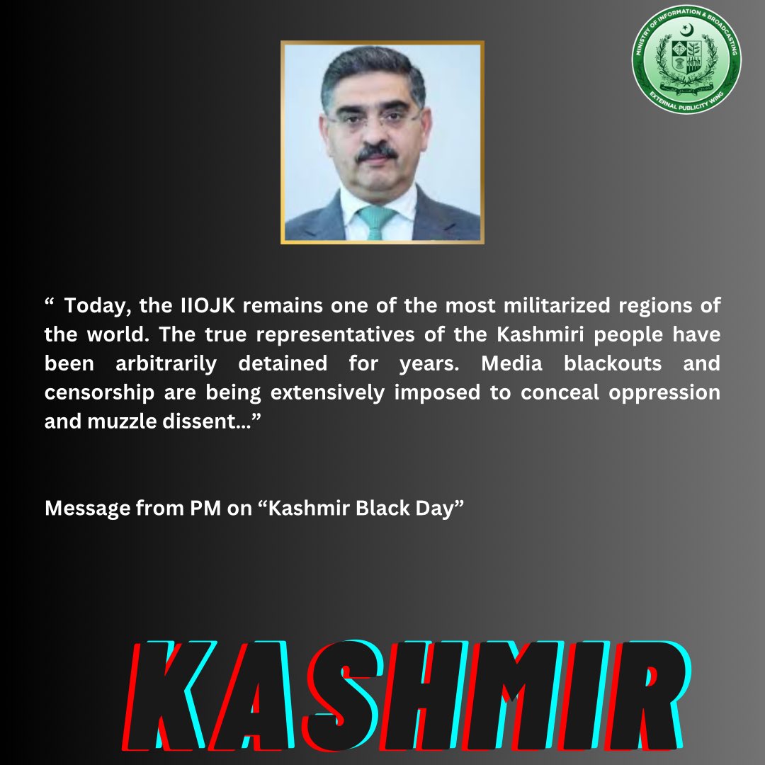 #27_Oct_Kashmir_black_day

27_اکتوبر_کشمیر_یوم_سیاہ

#Kashmir #KashmirBlackDay  #IIOJK  #august5  #76YearsofIndianOcuupation #UNSC  #4thGenevaConvention #MediaBlackouts #censorship #oppression