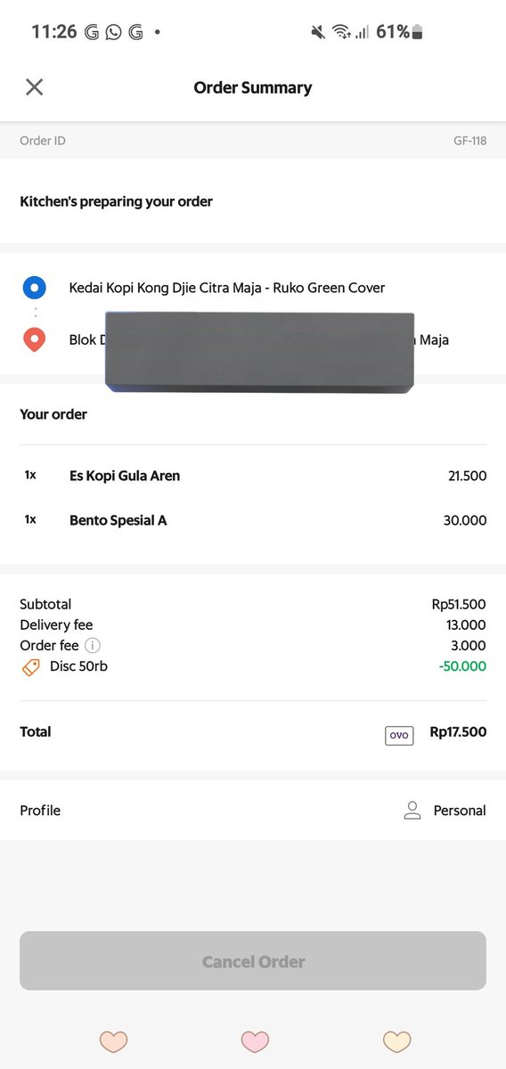 iseng2 war free meal nya <a href="/GrabID/">Grab Indonesia</a> dan ternyata dapet jugaaa. sempet down apk nya, barutau gabsa pake debet auto buru2 isi ovo, untung masihh dapet. thankyoouuu❤️