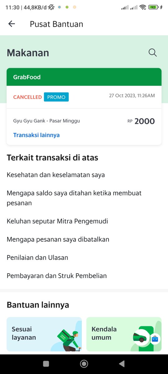 Ritzkyramadhan's tweet photo. @RacunBelanja Dpt min tpi di cancel grab nya hahaha https://t.co/fKr75igroI