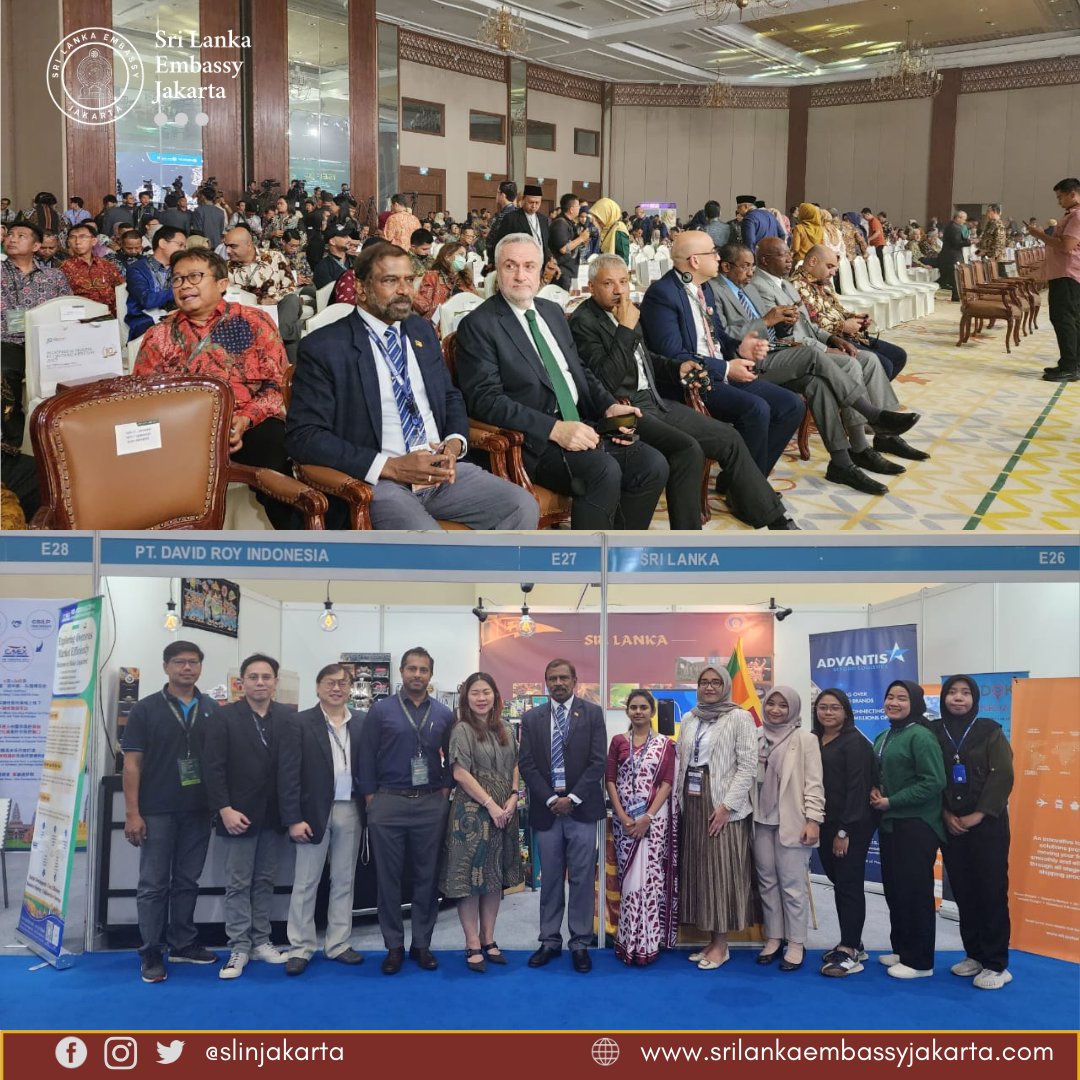 The Ambassador of Sri Lanka to Indonesia and ASEAN, H.E. Admiral Prof. Jayanath Colombage attended the Opening Ceremony of Indonesia Sharia Economic Festival - Halal Exhibition Expo 2023 on 26 October 2023 at Jakarta Convention Center. 
#DiplomacyLk