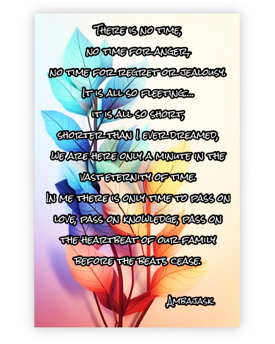 ambajask's tweet photo. When time stops, what will i have had time for? #notime for #anger #regret #jealousy #passonlove #whānau #Forever https://t.co/ewvRW4zPxk