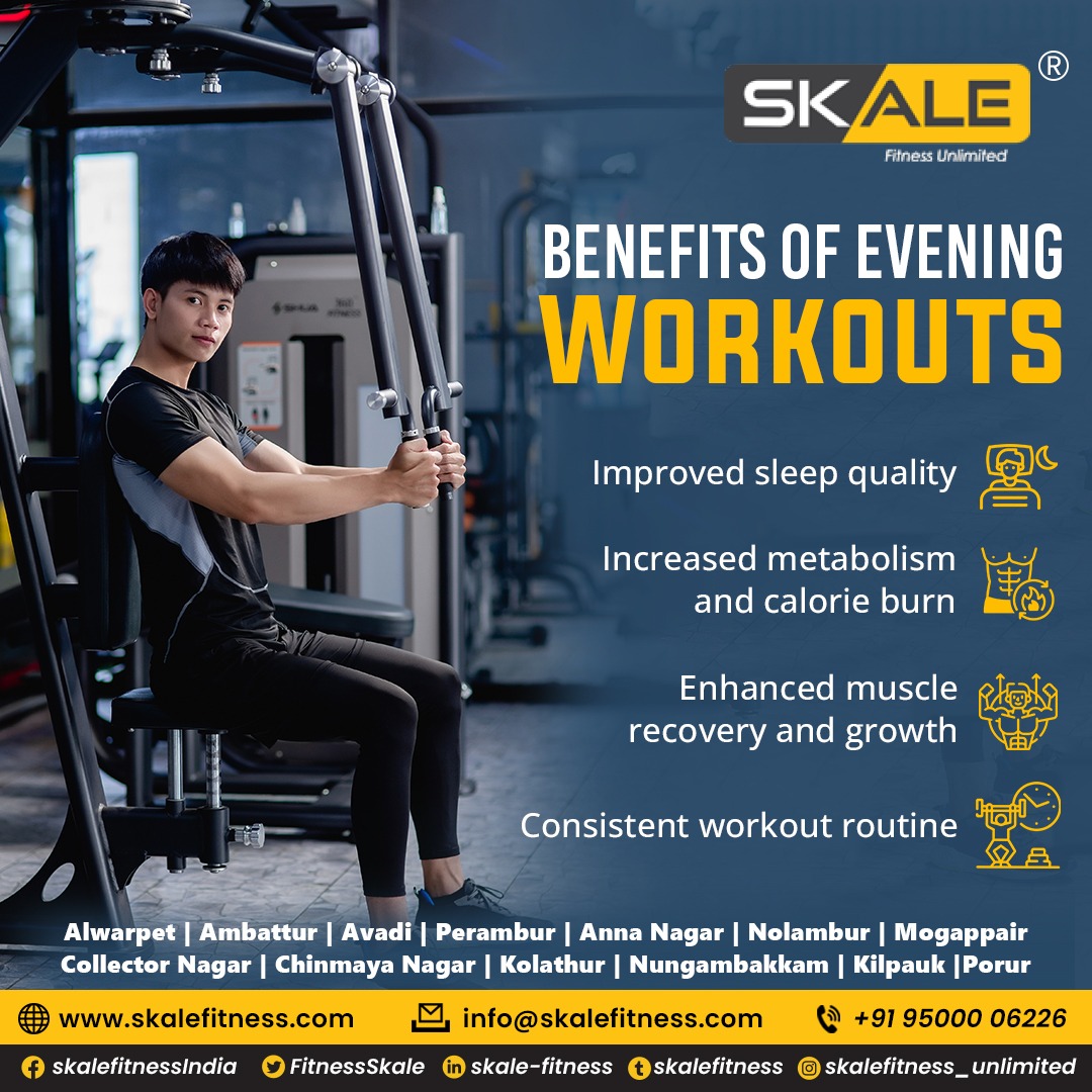 FitnessSkale's tweet photo. Read the benefits of evening #workouts and find yourself in the same. Join Skale Fitness now!

#skalefitness #fitness #stayfit #skaleup #workouts #motivation #gym #joinskale #stayhealthy #exercise #dailyworkouts https://t.co/PKvNeiCIpq