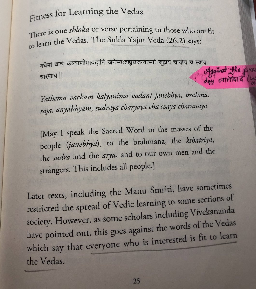 theshivapandey's tweet photo. Here's a direct contradiction to the caste system: a Shloka from the Shukla Yajurveda, proving that this divisive hierarchy goes against the core principles of Sanatan culture.

#CasteSystem #Bharat https://t.co/O25JmpJkiE
