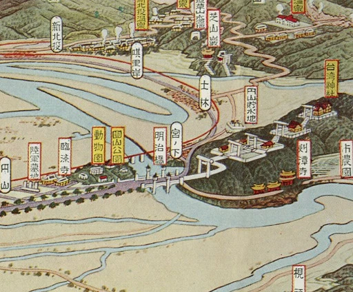 [復刻版] 台北市大観 鳥瞰図
gjtaiwan.com/jp/?product=%e…

#金子常光 #台湾 #台北 #地図 #復刻 
#台湾神社 #明治橋 #圓山公園 #動物園 #新北投 #士林 #芝山巖