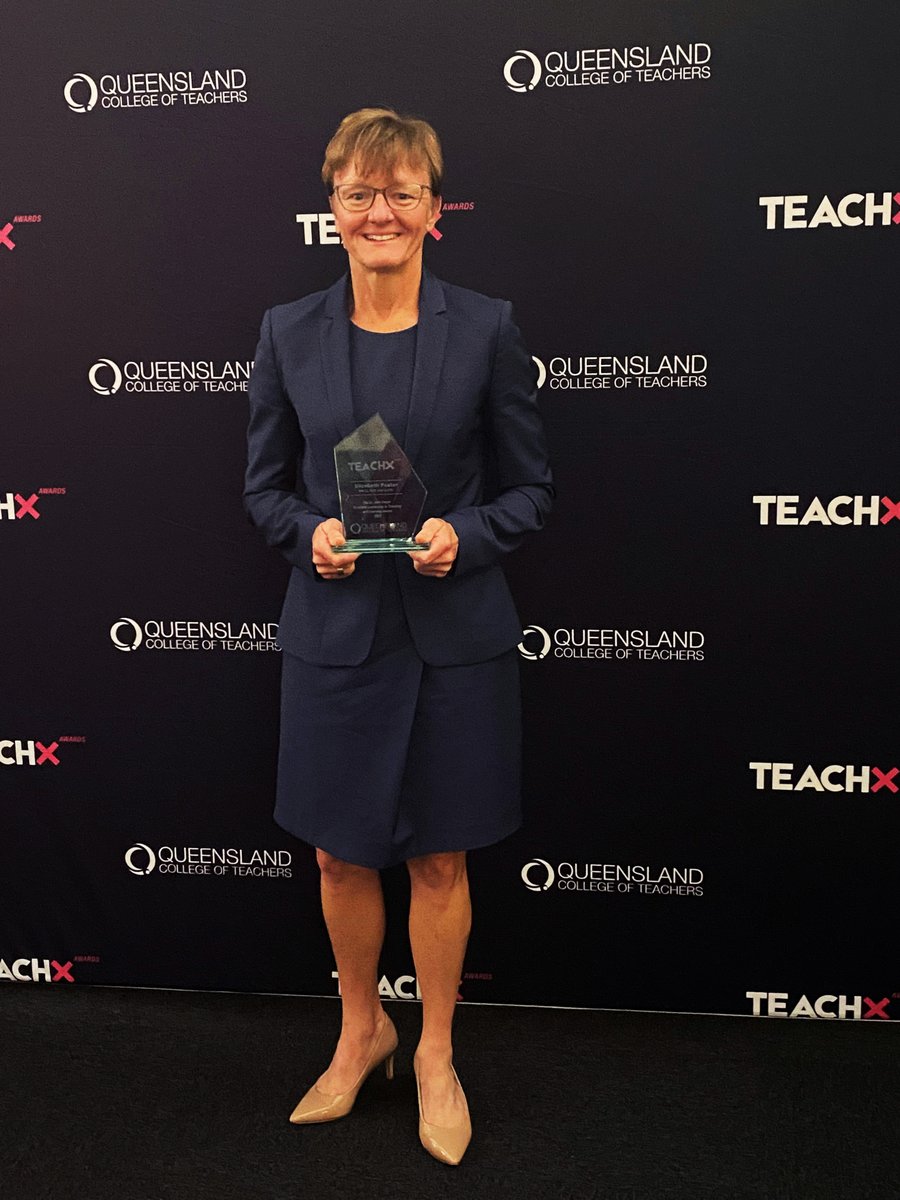 Please join with us in congratulating Executive Principal <a href="/_LizFoster/">Liz Foster</a> who last night was awarded the prestigious Dr John Dwyer Excellent Leadership in Teaching and Learning Award as part of the 2023 <a href="/TheQCT/">QldCollegeofTeachers</a>  TEACHX Awards.