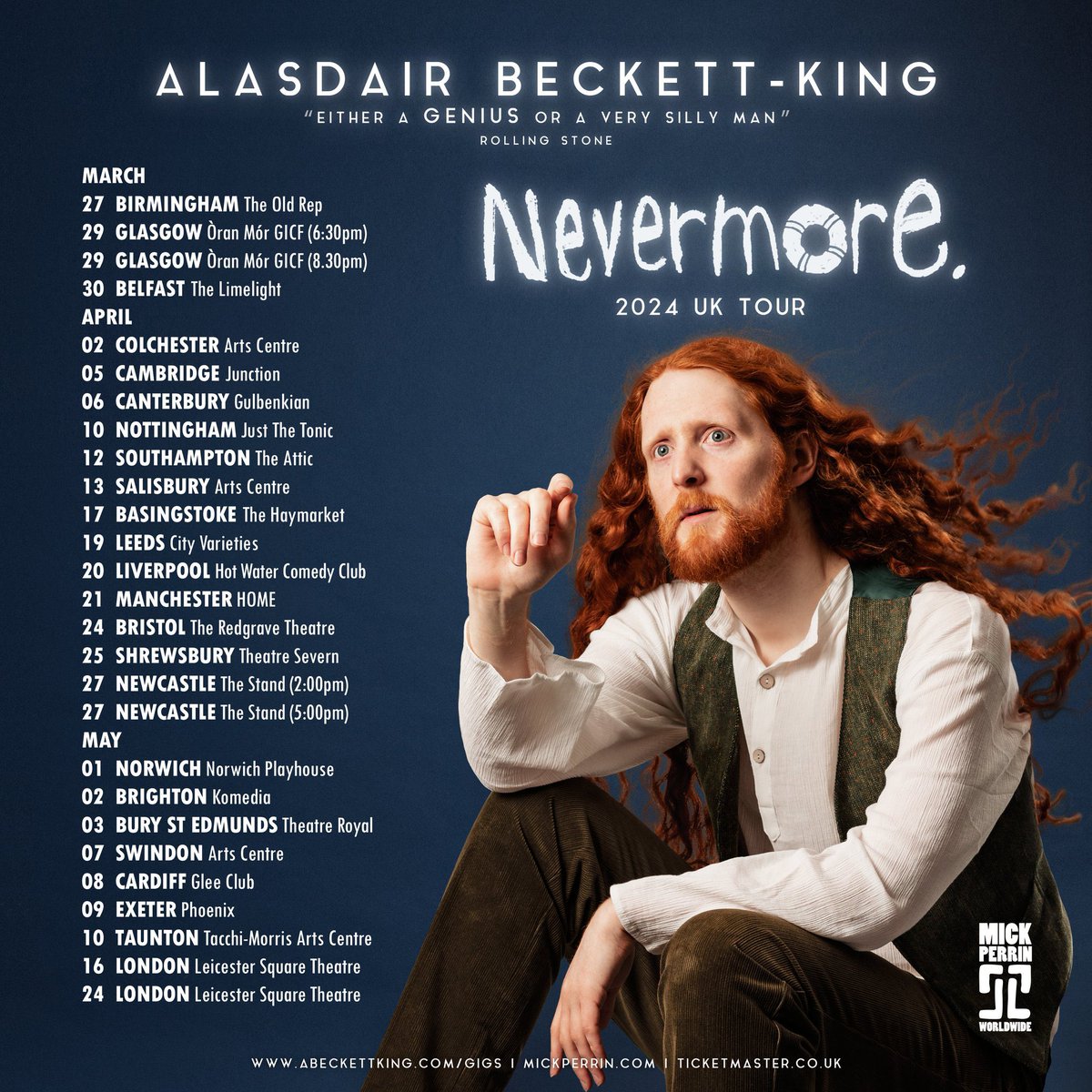 ChordsCrush's tweet image. A huge thank you to @MisterABK for supporting our 8th event in aid of @LingenDavies 
He’s donated two tickets to his Nevermore 2024 UK Tour at @theatresevern on 25/4/2024. #TheLastChapter