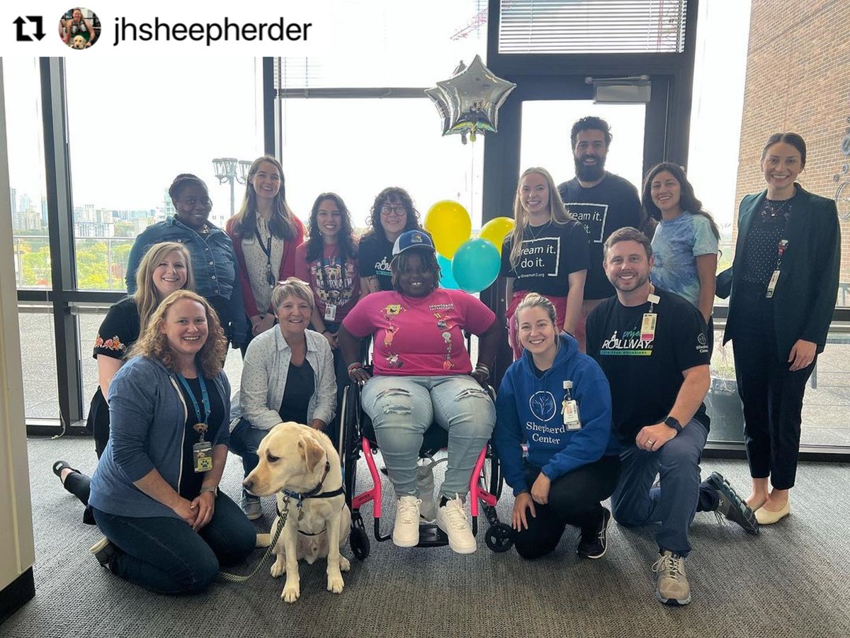 Dream_On_3's tweet photo. Help us welcome Egypt to the Dream On 3 family thanks to our friends at the @ShepherdCenter! 🤩 Learn more about this rockstar here: https://t.co/ncO4FEYBOV https://t.co/RTneTkek6I