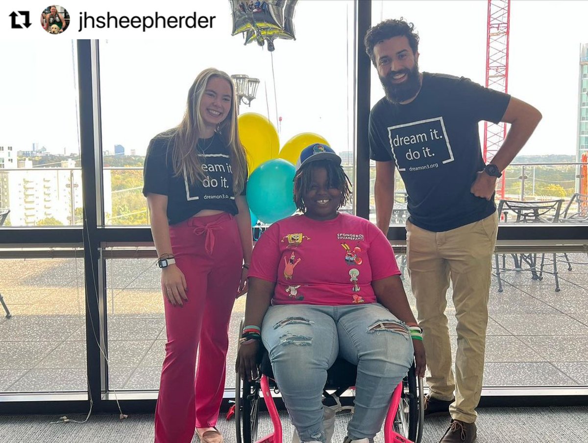 Dream_On_3's tweet photo. Help us welcome Egypt to the Dream On 3 family thanks to our friends at the @ShepherdCenter! 🤩 Learn more about this rockstar here: https://t.co/ncO4FEYBOV https://t.co/RTneTkek6I