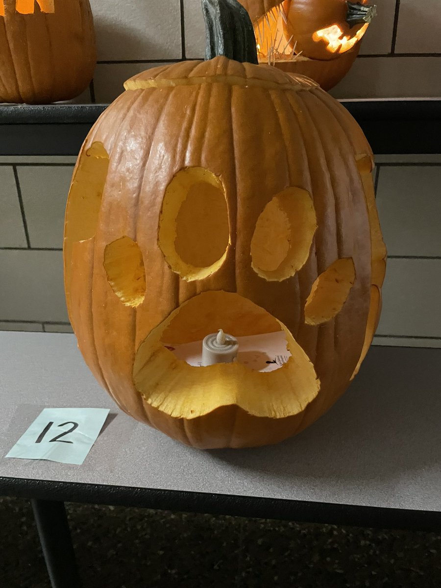 PaulRoadSchool's tweet photo. Have you seen our pumpkin carving contest entries this year?!?! 🎃 AMAZING!! 🤩 https://t.co/Kojo1UBXB4