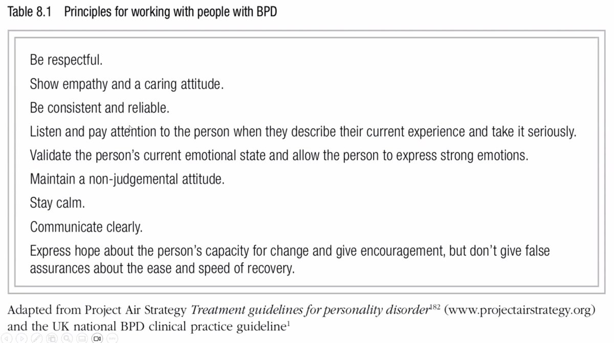 Prof Sharon Lawn discussing the principles of working with people with #BPD from the @projectairstrat  guidelines for personality disorder. #SpectrumResearch
